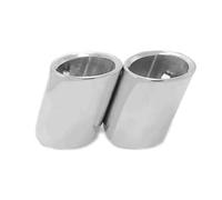 Car Exhaust Tail Pipe For BMW For E90 For E92 325 2006 2007 2008 2009 2010 2Pcs Titanium Black Tail Tip End Pipe Exhaust Rear Muffler Car Accessories(Silver)