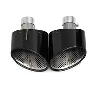 Car Exhaust Tail Pipe Oval Exhaust Tip For A3 A4 A5 A6 A7 Up To For RS3 RS4 RS5 RS6 RS7 Look Tailpipe Nozzle Exhaust System Muffler Tip Car End Pipes(Black)