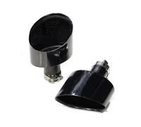 Car Exhaust Tail Pipe Replacement for A3 A4 A5 A6 A7 Up To RS3 RS4 RS5 RS6 RS7 Tailpipe Nozzle Exhaust System Muffler Tip Exhaust Tail Piece Tip(Silver B)(Black C)