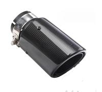 Car Exhaust Tail Pipe Replacement for Mazda Etc Single Curly Edge Tailpipe Car Accessories Carbon Fiber Exhaust Pipe Exhaust Tail Piece Tip(Outlet 101mm)(Outlet 101mm)