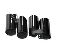 Car Exhaust Tail Pipe Replacement for Panamera 971 972 2017+ Stainless Steel Muffler Tip Tailpipe Nozzle Tips 2piece/Lot Quad Car Exhaust Tip Exhaust Tail Piece Tip(Silver A)(Black D)