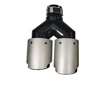 Car Exhaust Tail Pipe Tip 1PCS Universal Dual Exhaust Tip Modified Pipe Stainless Steel Cover Muffler For BMW For M3 For M4 E46 E60 E90 E92(L 51MM IN 89MM OUT)