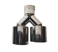 Car Exhaust Tail Pipe Tip 2.5" To 3. Dual Exhaust Tip Polished 304 Stainless Left And Right Tailpipe Tips 1.2mm Thickness Double For Car(IN51-0UT76mm R)