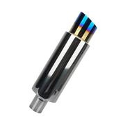 Car Exhaust Tail Pipe Tip 2.5inch Exhaust Muffler Pipe 63mm Turbo Sound Boost Tuning For Universal Racing Car Modified Staineless Steel Chrome Tip System(Plate Blue)
