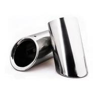Car Exhaust Tail Pipe Tip 2Pcs Tail Throat Exhaust Pipe For A1 A3 A4L A5 A6L Q3 Q5 tail pipe Car exhaust cover muffler tip auto accessories(Silver)