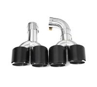 Car Exhaust Tail Pipe Tip For BMW X3 G01 X4 G02 2018-2022 | X3M X4M Look Upgrade (Fit 20i/30i Only, Not For M40i) Decorative Quad Exhaust Tips(Carbon Fiber C 30)
