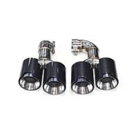Car Exhaust Tail Pipe Tip For BMW X3 G01 X4 G02 2018-2022 | X3M X4M Look Upgrade (Fit 20i/30i Only, Not For M40i) Decorative Quad Exhaust Tips(Carbon Fiber B 30)