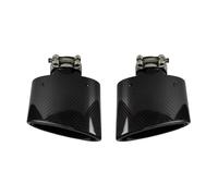 Car Exhaust Tail Pipe Tip Universal Car Muffler Tip | Exhaust Pipe Nozzle Decoration Stainless Silver Oval 150mm(Bright Black-54mm)