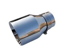 Car Exhaust Tail Pipe Tip Universal Tail Throat | Stainless Steel Bright Burnishing Twill Glossy Bilayer Muffler Exhaust Nozzle Tip(51mm-89mm)