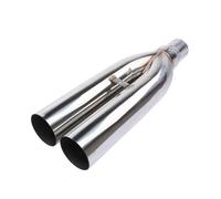 Car Exhaust Tail Pipe Universal 19 Inch Dual Exhaust Tip Weld-On For Cars SUVs Trucks Pickup Trucks Automotive Custom Tailpipe(63mm-76mm-483mm)