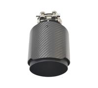 Car Exhaust Tail Pipe Universal Car Carbon Fibre Tail Throat Stainless Steel Silencer Twill Glossy Muffler Exhaust Nozzle Tip Tip Exhaust Pipe Muffler(IN57-OUT76MM)