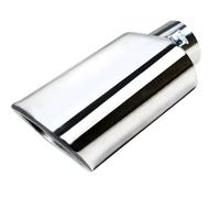 Car Exhaust Tail Square Exhaust Tip 2.5" Inlet 3" X 5. Outlet 9" Long Chrome Stainless Steel Polished Diesel Pipe Weld-On