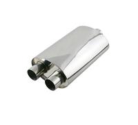 Car Exhaust Tail Throat Dual Outlet Muffler Silencer 52mm To 52mm Universal Car Performance Exhaust Pipe