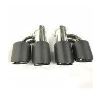 Car Exhaust Tail Throat For BENZ 2 PCS Car Exhaust Pipe H Model Carbon Exhausts Dual End Tip Exhaust Dual Muffler Pipes Tail Tips(IN 60MM-OUT 89MM)