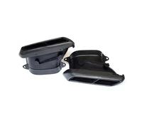 Car Exhaust Tail Throat For Mercedes C-Class W205 For AMG C63S 14-18 Rectangular Exhaust Pipe Upgraded Carbon Fiber Muffler Tailpipe Tip 1 Pair(Black)