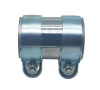 Car Exhaust Tail Universal 2"/2.5"/3" Exhaust Clamp Lap Joint+Bolts Band Flanges Clamp for Secure Sealing(3 inch)