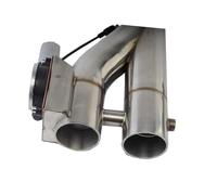 Car Exhaust Tail Universal 2"/2.5''/3" Inch SS304 Type Y Pipe Adjustable Car EXHAUST E-cut Out With TWO Valve Electric By Switch Control