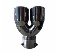 Car Exhaust Tail Universal 73mm Car Exhaust Pipe Inlet Double-Barrel Rear Tip Tail Muffler Outlets Thickened Stainless Steel Accessories Exhaust Pipe