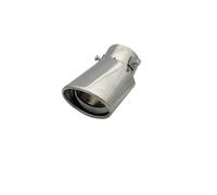 Car Exhaust Tail Universal Car Exhaust Muffler Tip Round Stainless Steel Modified Tail Rear Chrome Pipe(A14 Sliver)