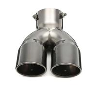Car Exhaust Tailpipe 1/2X 76mm Universal Car Exhaust Muffler Tip Y-Type Double Outlet Stainless Steel Tail Rear Chrome Pipe Dual Exhaust Pipes