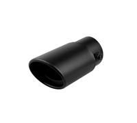 Car Exhaust Tailpipe 1PC 2.5" Inch Inlet Car Auto Exhaust Muffler Tip Pipe Stainless Steel Black Trim Rear Tail Throat For Universal Most Cars Tail Throat Tail Pipe(Straight)