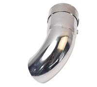 Car Exhaust Tailpipe 1PC Universal Auto Exhaust Pipe Suppressor Stainless Steel Outlet Elbow Connection Automotive Accessory(51mm)