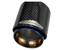 Car Exhaust Tailpipe 1PCS Black/Burnt Blue/Silver Chrome and Carbon Fiber Muffler Tip for MINI for Cooper S Exhaust Tip(Brunt blue in72mm)