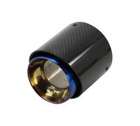 Car Exhaust Tailpipe 1pcs Burnt Blue Pipe Black Carbon Fiber Exhaust Muffler Tip for MINI for Cooper S for F54/F55/F56/F57/F60/R55 for R56(Inlet 85mm)