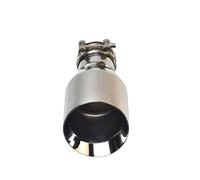 Car Exhaust Tailpipe 1PCS Exhaust Tip 2.5 Inch Inlet 4 Outlet 7.5" Long 304 Stainless Steel Slant Mouth Double-layer Tailpipe Do Tail Throat Tail Pipe(IN51-OUT76MM)