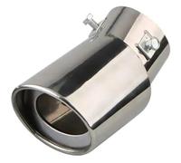 Car Exhaust Tailpipe 2.5" 1PCS Inlet Car Auto Exhaust Muffler Tip Pipe Stainless Steel Chrome Trim Rear Tail Throat For Most Cars