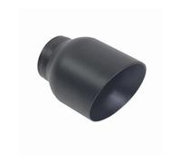 Car Exhaust Tailpipe 2.5'' 3" Inlet 4" Outlet Universal Black Coated Exhaust Muffler Pipe Auto Exhaust Tip Stainless Steel Tail Tube(2.5 inch Inlet)