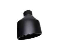 Car Exhaust Tailpipe 2.5" Inlet Car Muffler Modified Tail Pipe Stainless Steel Black Slant Oval Outlet For RS5 RS6 For A6 Matte Exhaust Tips 1PCS