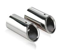 Car exhaust tailpipe 2pcs Car Stainless Steel for Chrome Exhaust Headers Tip for Pipe Tail Rear Muffler for A4 B8 A4L Q5 2007-2014 Accessories(2 pieces-sliver)