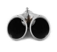 Car Exhaust Tailpipe 63mm Universal Car Muffler Exhaust Pipe Double Outlet Stainless Steel Chrome Silver Tip End Trim Tail Throat Liner Dual Exhaust Pipes(63mm)