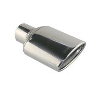 Car Exhaust Tailpipe Car Exhaust Pipe Tips 57mm Inlet Stainless Steel Muffler Tail Rolled Outlet 125 * 75mm Decoration Bevel End Automobile Exhaust Pipe(Bevel)