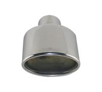 Car Exhaust Tailpipe Car Exhaust Pipe Tips 57mm Inlet Stainless Steel Muffler Tail Rolled Outlet 125 * 75mm Decoration Bevel End Automobile Exhaust Pipe(Flat)