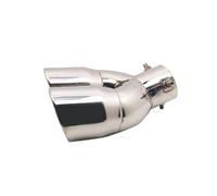 Car exhaust tailpipe Car Tailpipe is suitable for Nissan for Bluebird Fox for Corolla for one point two silver stainless steel muffler tail throat decoration(Silver)