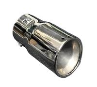 Car Exhaust Tailpipe Car Tailpipe Suitable For Dodge Adjustable In Multiple Directions Stainless Steel Tailpip Exhaust Tip Pipe Tail Throat Tail Pipe(Silver)