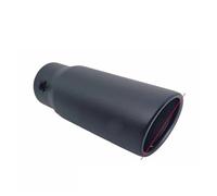 Car Exhaust Tailpipe Exhaust Tip, 2.99"/76mm Inlet 3.54"/90mm Outlet 8.35" Overall Length Stainless Steel Tips Chrome-Plated Finish Tailpipe Automobile Tailpipe(Slanted mouth)