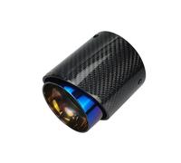 Car Exhaust Tailpipe Exhaust Tip Blue Carbon Fiber Muffler Pipe Fit For Mini For Cooper S Exhaust Tip For R55 For R56 For R57 For R58 For R59 For R60 Car Exhaust Tail End Pipe(Inlet 72mm)