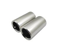 Car Exhaust Tailpipe For 3 Series 318i 320i 325i 328i 316i 2pcs Car Exhaust Pipe Stainless Steel Muffler Tail Throat Decoration 70mm(Silver 2pcs)