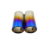 Car Exhaust Tailpipe For 3 Series 318i 320i 325i 328i 316i 2pcs Car Exhaust Pipe Stainless Steel Muffler Tail Throat Decoration 70mm(Blue 2pcs)