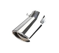 Car Exhaust Tailpipe For 6-Color 63mm Car Tailpipe Modification Universal Stainless Steel Muffler Cover Decoration Single Exhaust Pipe Tail Throat Tail Pipe(B-Silver-1pcs)