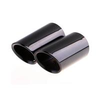 Car Exhaust Tailpipe For A1 A3 A4 For TT 2009-2015 2Pcs/Set Stainless Steel Car Exhaust Muffler Tip Pipes Covers Automobile Exhaust Tailpipe(Black-8cm)