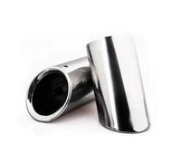 Car Exhaust Tailpipe For A1 For A3 For A4L For A5 For A6L For Q3 Q5 2Pcs Tail Throat Exhaust Pipe Tail Pipe Car Exhaust Pipe Cover Muffler Tip(Silver)