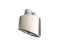 Car Exhaust Tailpipe For A4 For A5 For A6 For A7 RS4 RS5 RS6 RS7 Car Exhaust Pipe Upgrade Stainless Steel Oval Black Muffler Tip Tailpipe Exhaust Head(Silver 1 pcs)