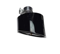 Car Exhaust Tailpipe For A4 For A5 For A6 For A7 RS4 RS5 RS6 RS7 Car Exhaust Pipe Upgrade Stainless Steel Oval Black Muffler Tip Tailpipe Exhaust Head(Black 1 pcs)