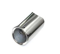 Car Exhaust Tailpipe For BMW 5-Series 520i 523i 525i 528i 530i 535d F07/F10/F11/F18 E39 E60 E61 Exhaust Tail Pipe Muffler 76mm 2Pcs Exhaust Tips Rear Exhaust Pipe End Throat(Silver 1pc)