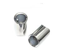 Car Exhaust Tailpipe For BMW 5-Series 520i 523i 525i 528i 530i 535d F07/F10/F11/F18 E39 E60 E61 Exhaust Tail Pipe Muffler 76mm 2Pcs Exhaust Tips Rear Exhaust Pipe End Throat(Silver 2PC)