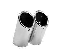 Car Exhaust Tailpipe For BMW E46 E38 E90 E60 E36 F30 F30 For X3 E83 1998-2019 2pcs/set Exhaust Muffler Tips(Silver)